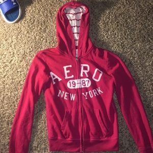 Dark pink zip up jacket